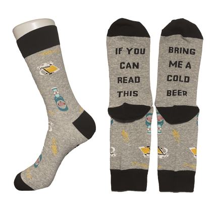 Grey Cold Beer Socks