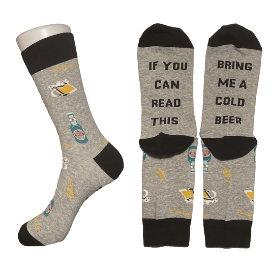Grey Cold Beer Socks