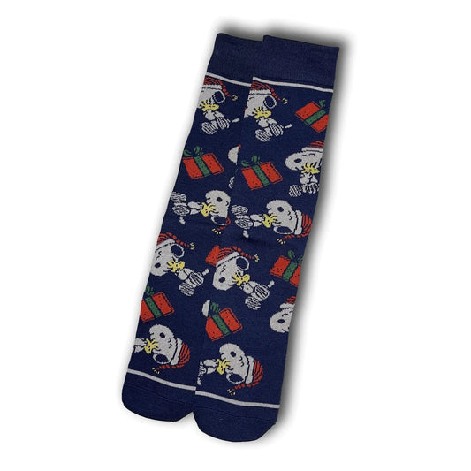 Blue Snoopy Christmas Socks