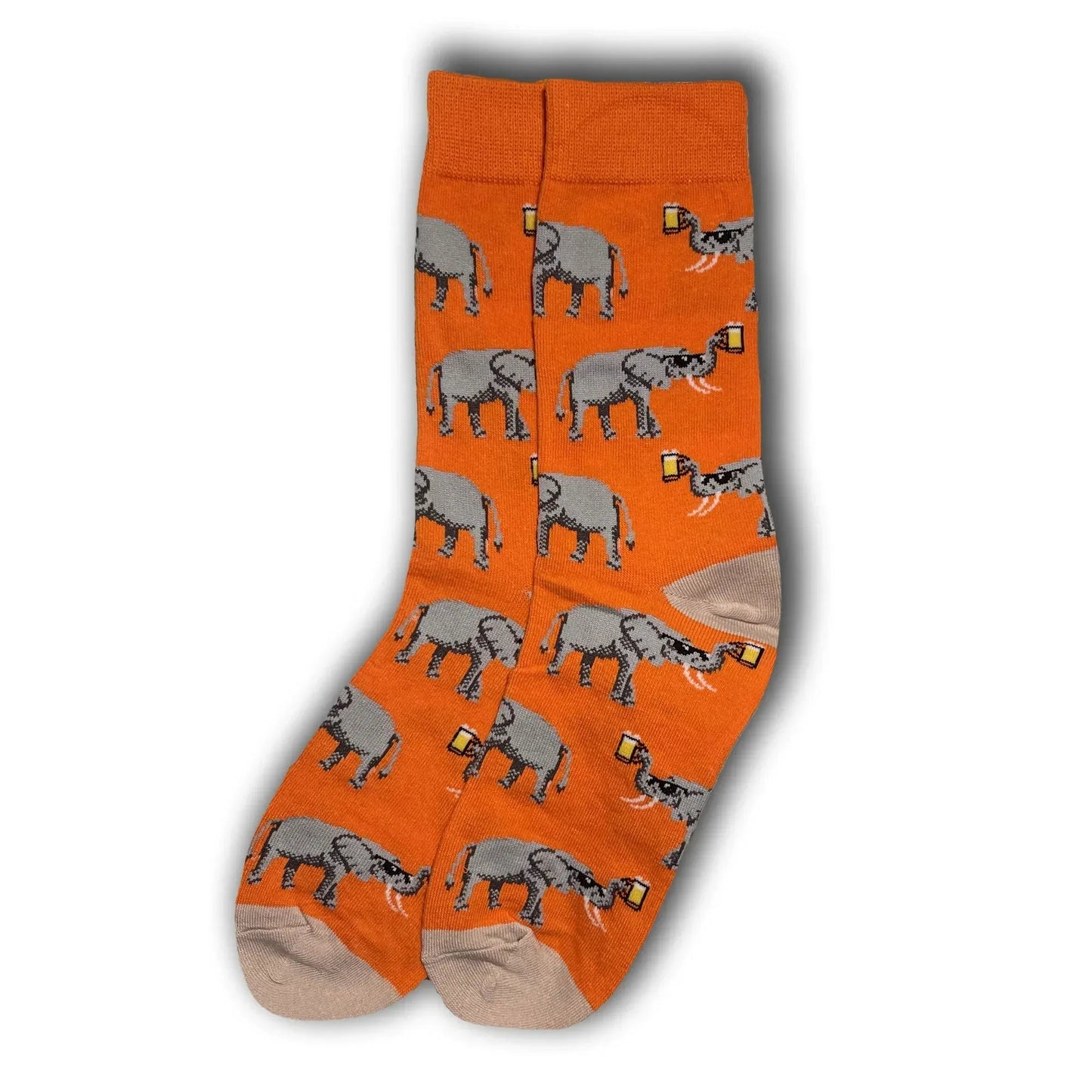 Orange Elephant Beer Socks - Sock Bro 