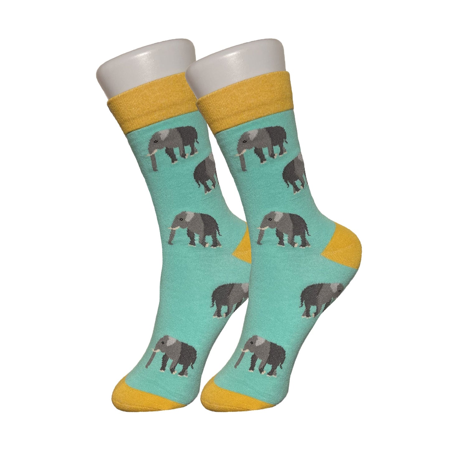 Teal Elephant Socks