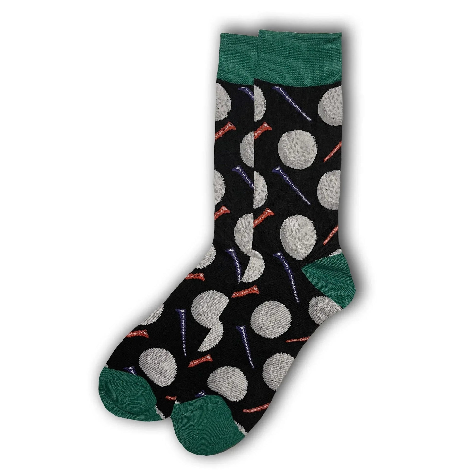Black Golf Ball and Tee Socks - Sock Bro 