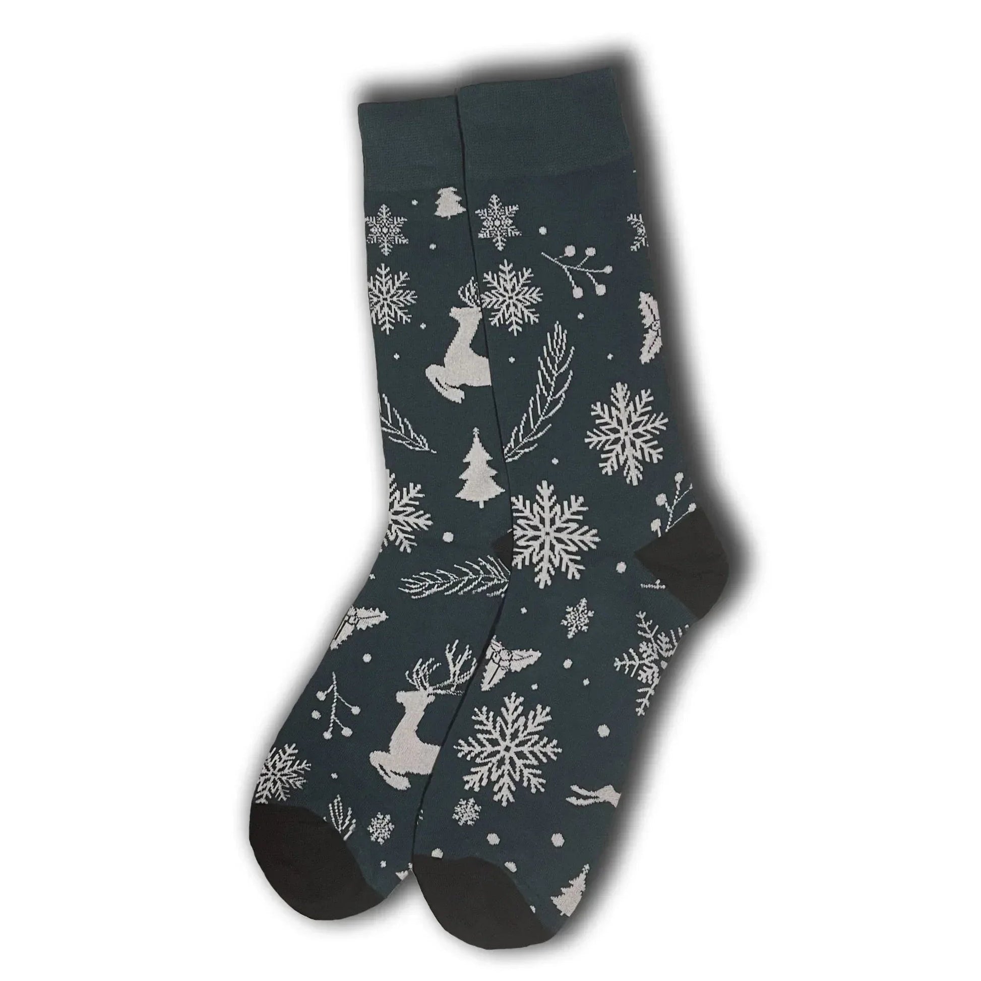 Green Reindeer Christmas Socks - Sock Bro 