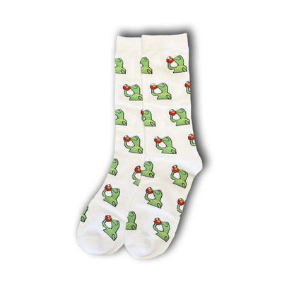 White Kermit Tea Socks - Sock Bro 
