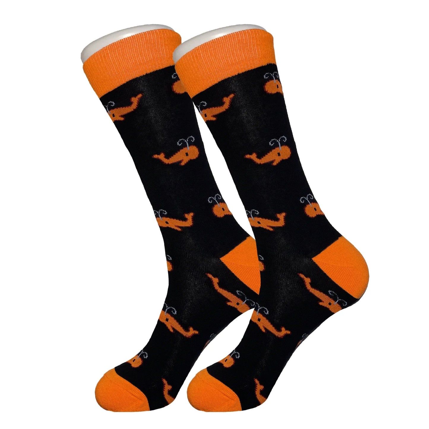 Orange Whale Socks - Sock Bro 
