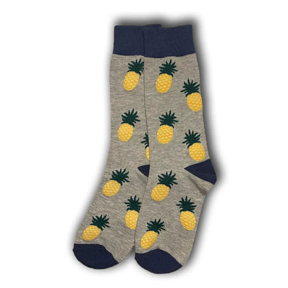Grey Pineapple Socks - Sock Bro 