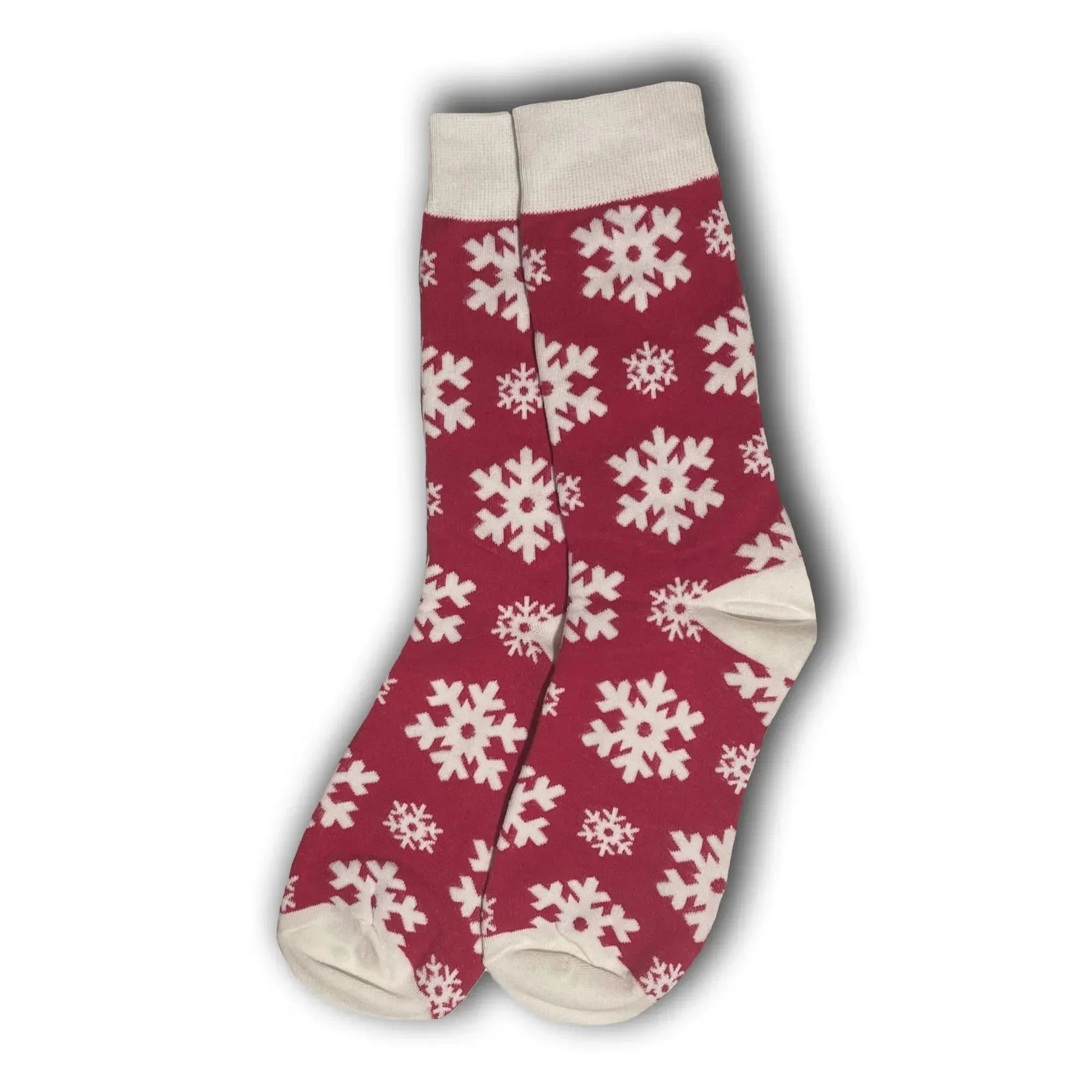 Red Snowflake Christmas Socks - Sock Bro 