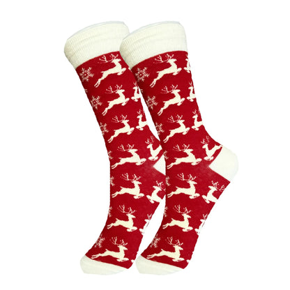 White Reindeer Socks - Sock Bro 