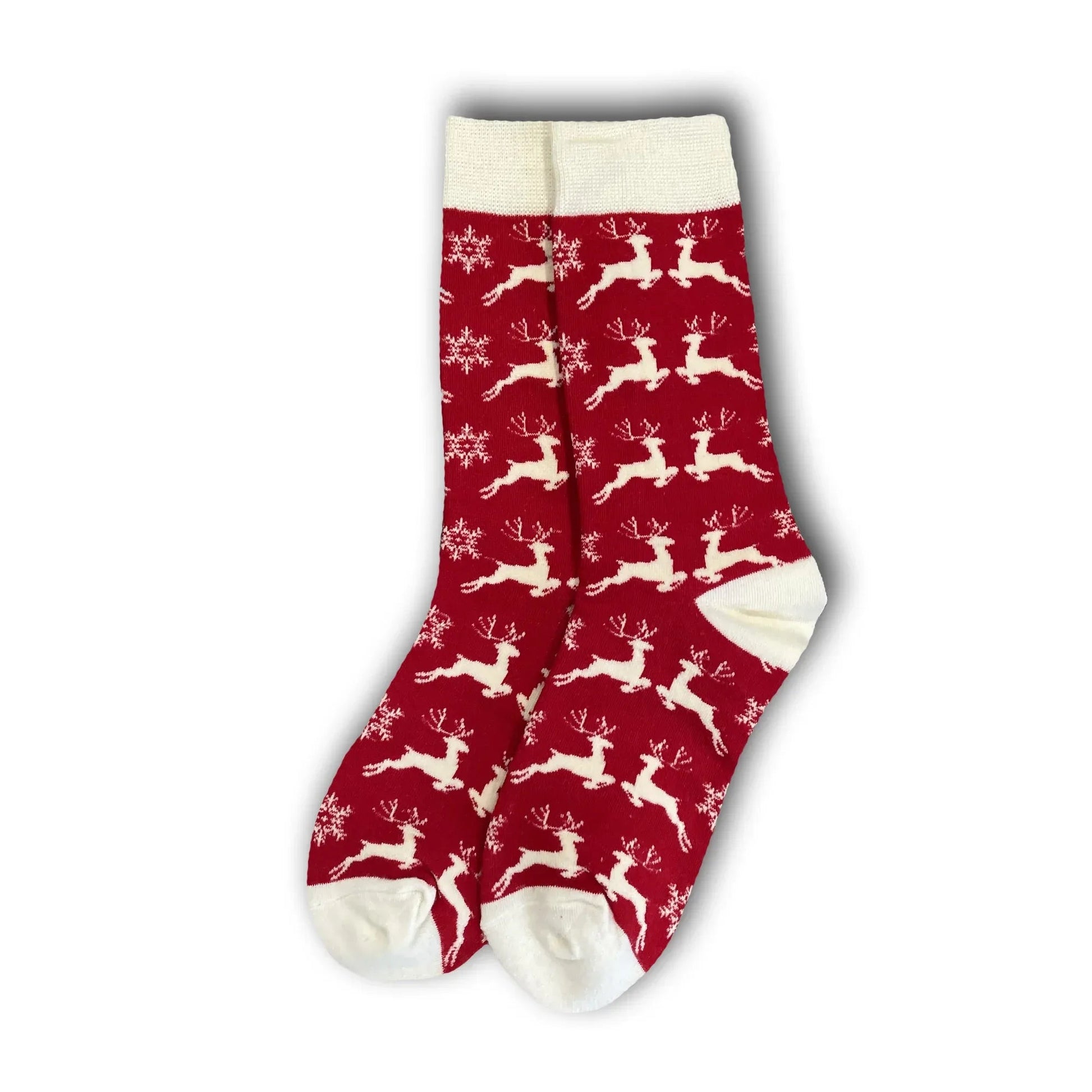 White Reindeer Socks - Sock Bro 