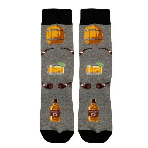 Grey Whiskey Socks - Sock Bro 