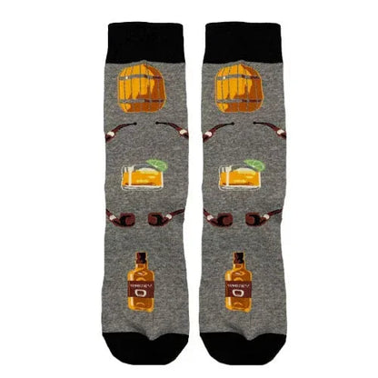 Grey Whiskey Socks - Sock Bro 