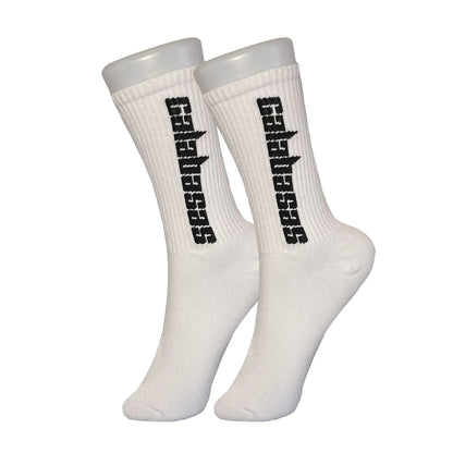White Calabasas Socks - Sock Bro 