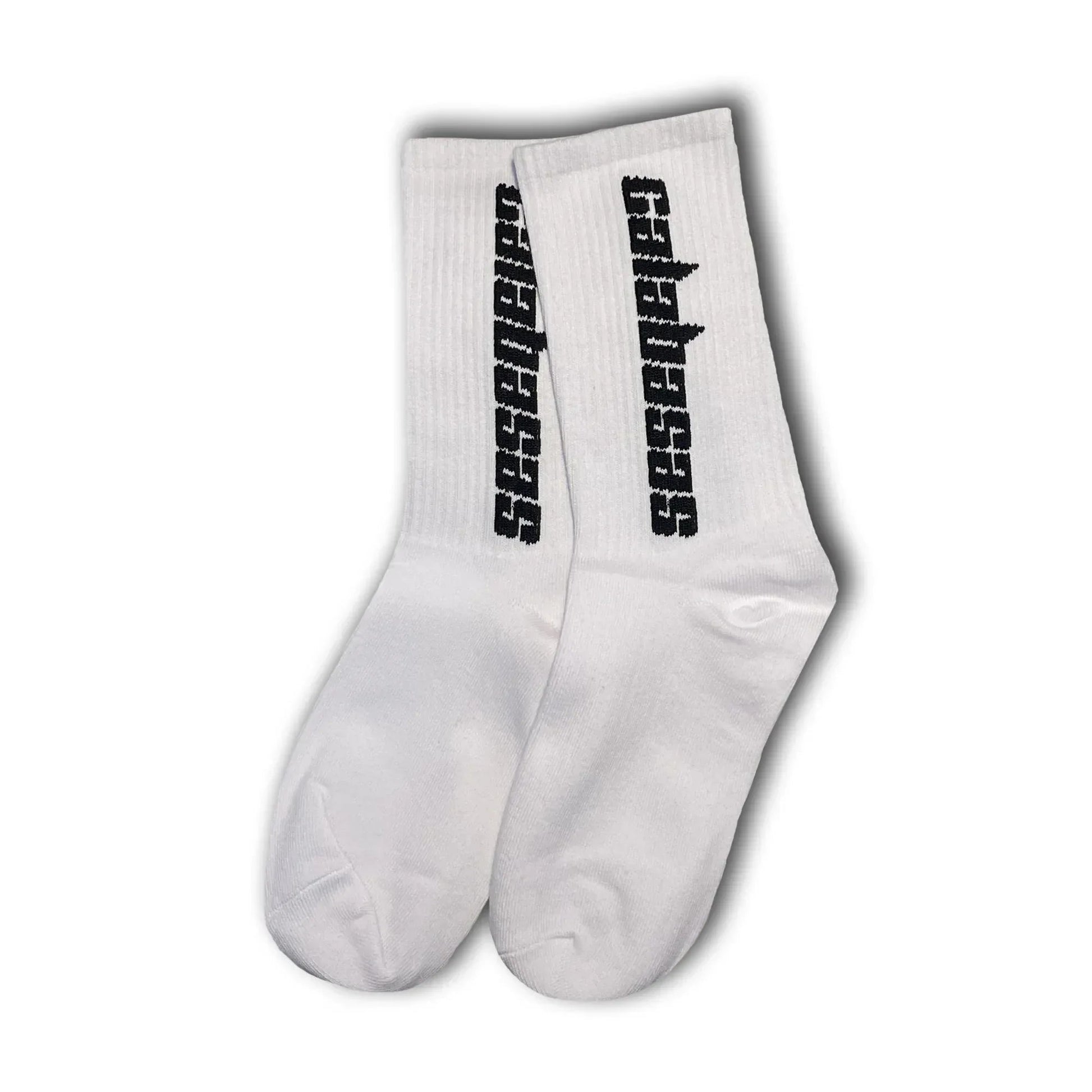 White Calabasas Socks - Sock Bro 
