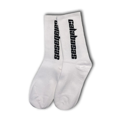 White Calabasas Socks - Sock Bro 